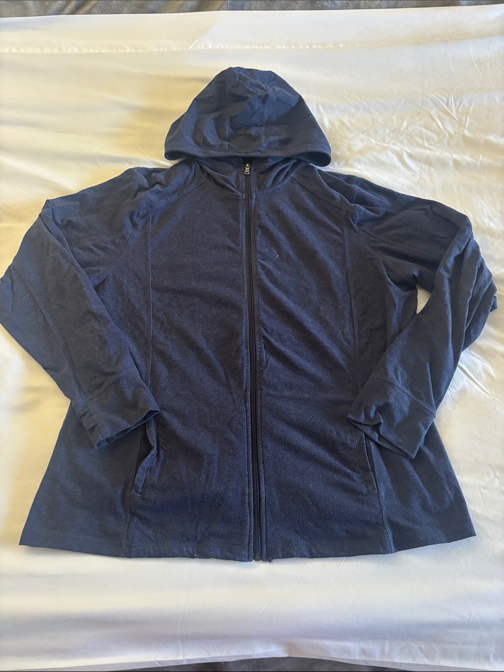 tek gear navy blue casual zip-up hoodie